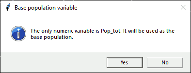 Dialog: Confirm Population Shapefile