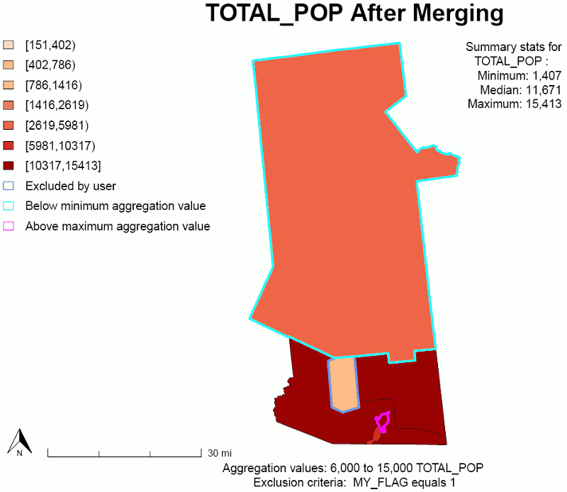 Maps: First Aggregation Variable Before and After Aggregating