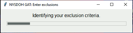 Progress Bar: Identify Exclusion Criteria