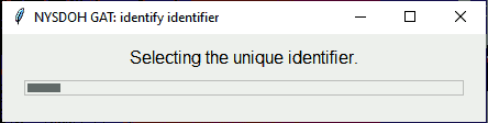 Progress Bar: Identify Identifier