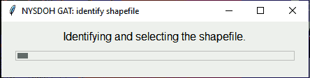 Progress Bar: Identify Shapefile