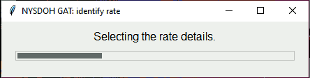 Progress Bar: Identify Rate Settings