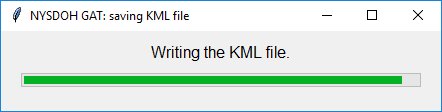 Progress Bar: Save the KML File