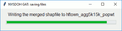 Progress Bar: Save the Aggregated Shapefile