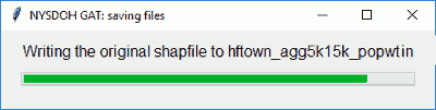 Progress Bar: Save the Original Shapefile