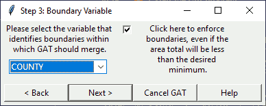 Dialog: Identify Boundary