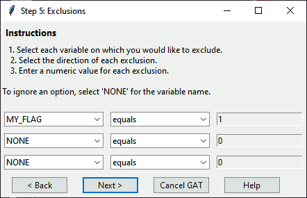 Dialog: Identify Exclusion Criteria