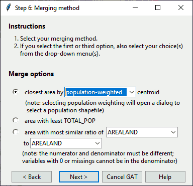 Dialog: Identify Merge Type