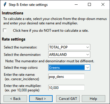 Dialog: Identify Rate Settings