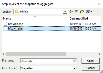 Dialog: Identify Shapefile